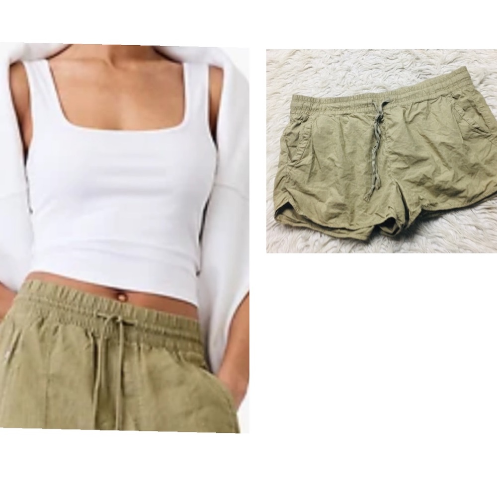 Anthropologie Lou & Grey Green Shorts Size Large